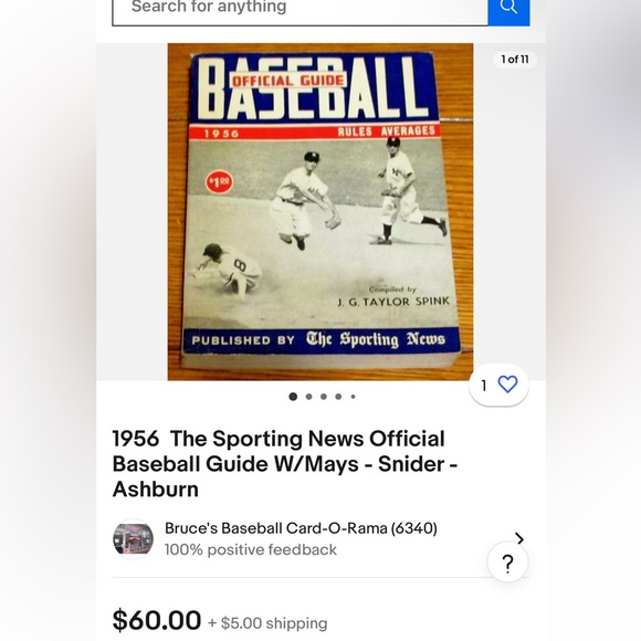 Vintage 1956 The Sporting News Official Baseball Guide. - Picture 6 of 7